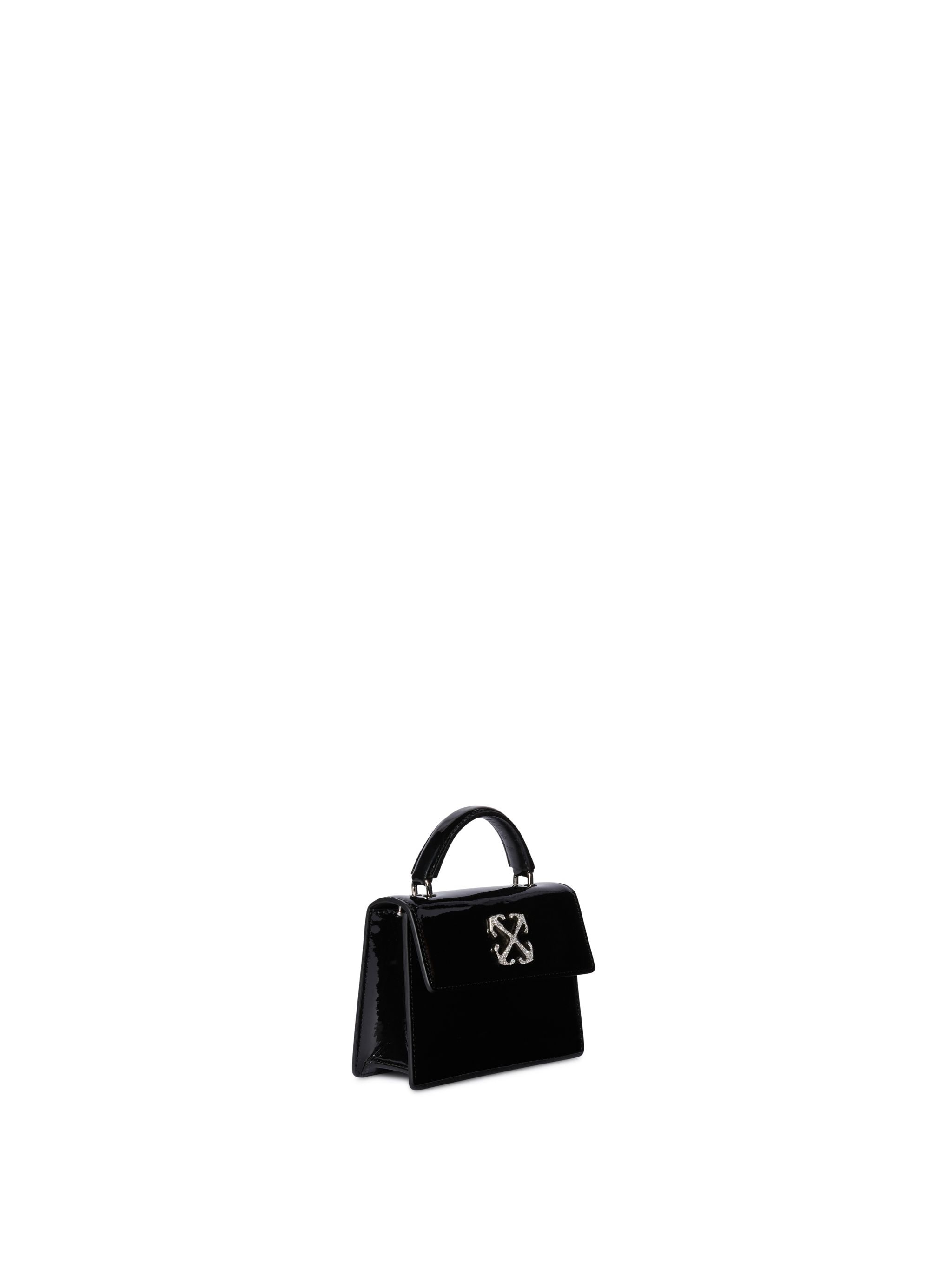Black Patent Strass Baby Jitney Bag - 2