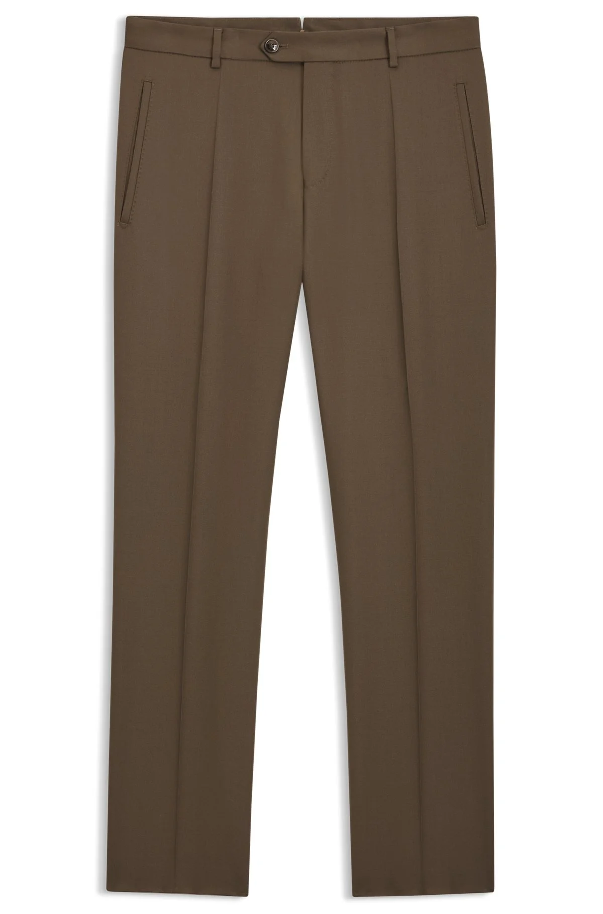 REGULAR-FIT TROUSERS IN VIRGIN AND TEXTURED WOOL - 1