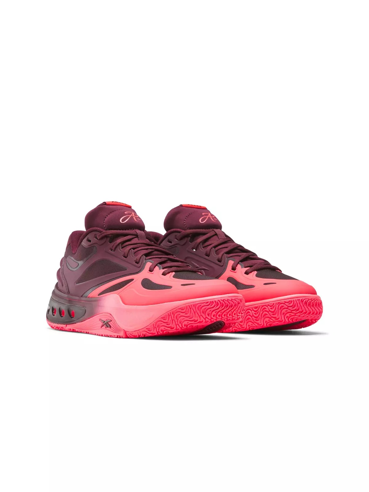 Engine A "Black Cherry/Pink Blast/Black Cherry" Unisex Basketball Shoe - 2