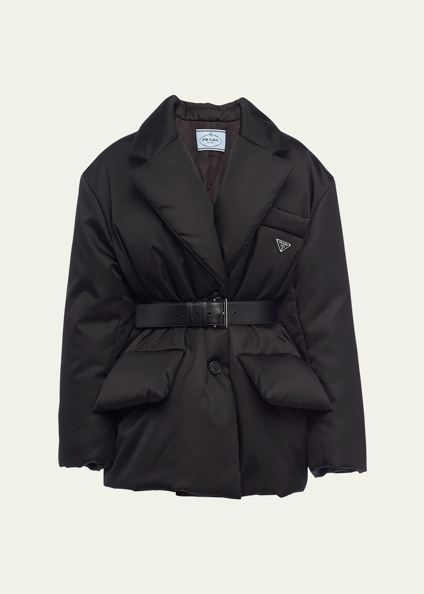 Re-Nylon Belted Down Jacket - 1