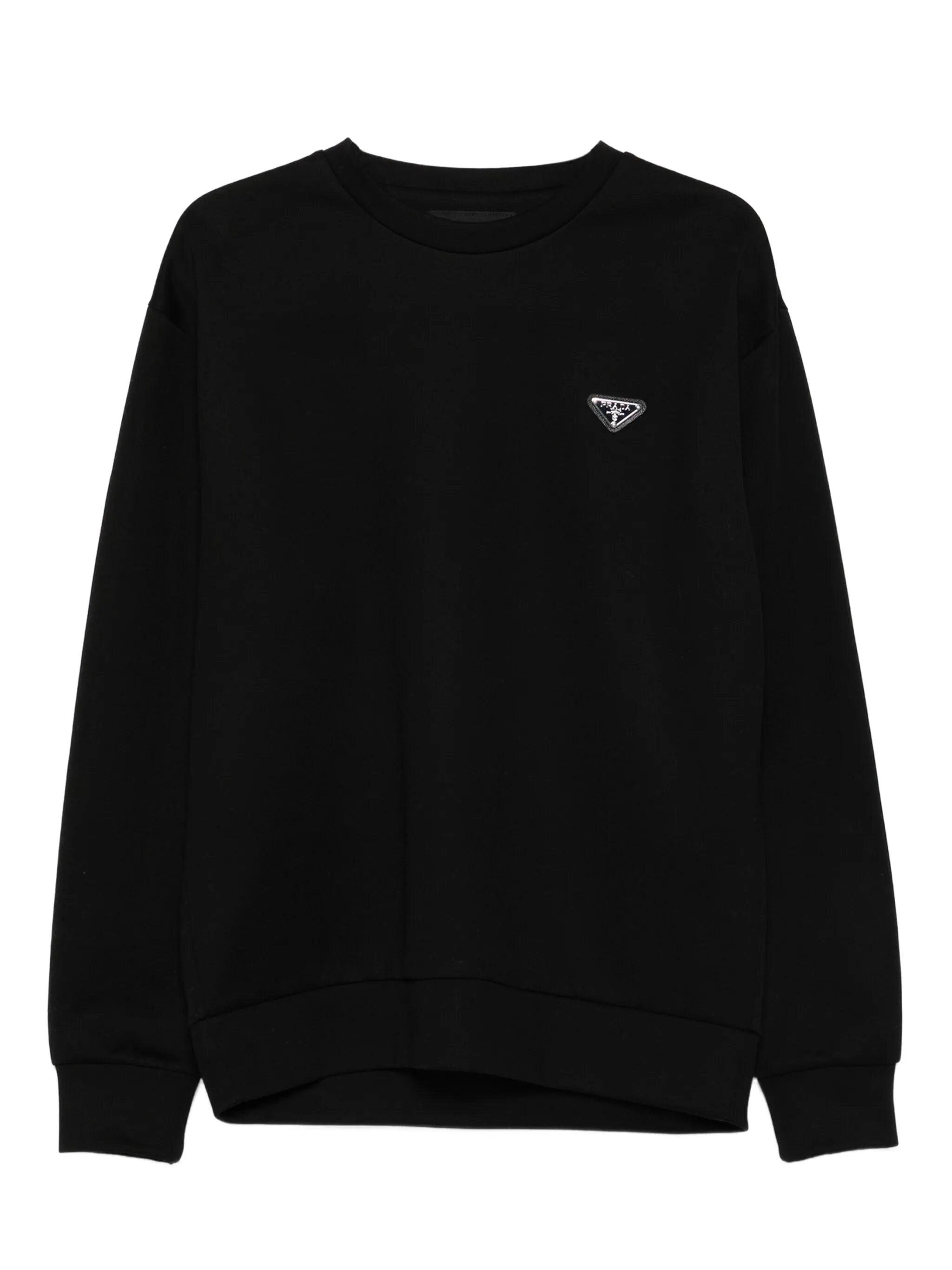 Prada Logo-plaque Cotton Sweatshirt - 1