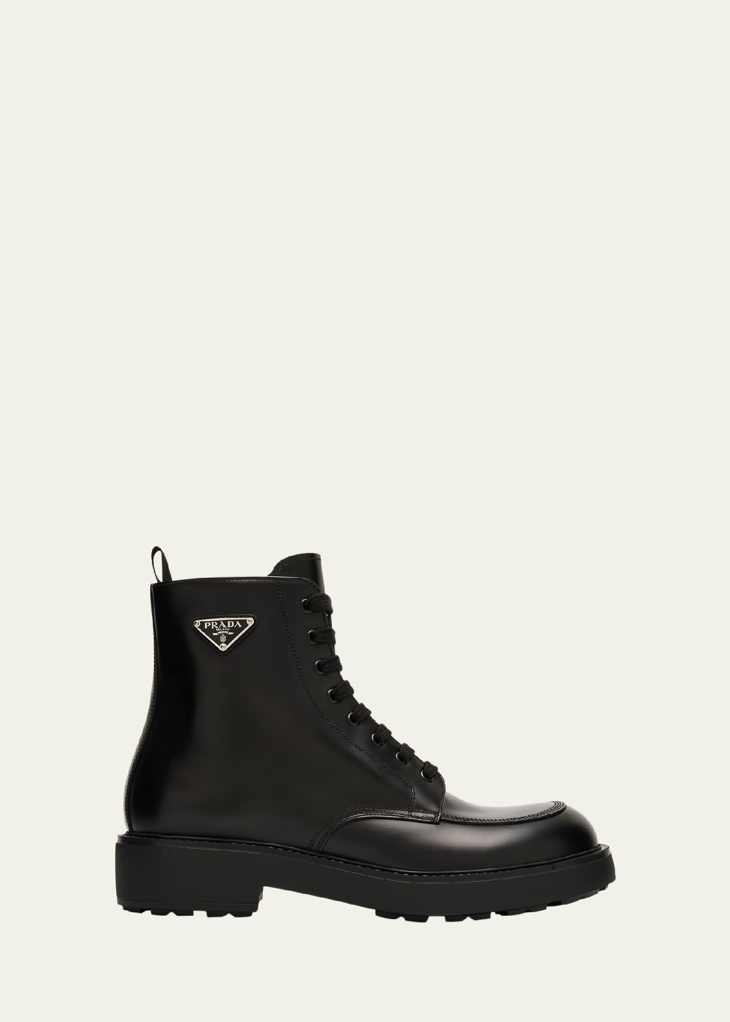 Men's Leather Combat Boots - 1