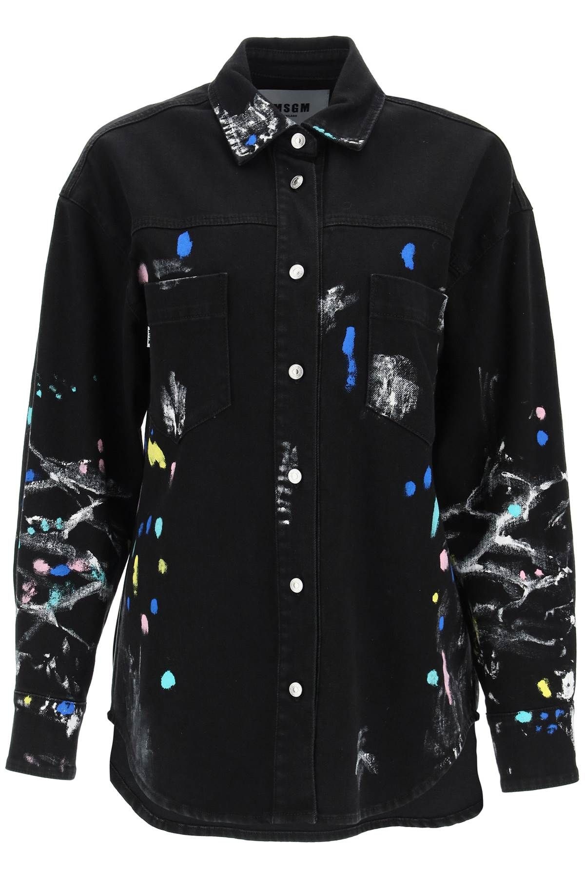 OVERSIZED PAINT EFFECT SHIRT - 1