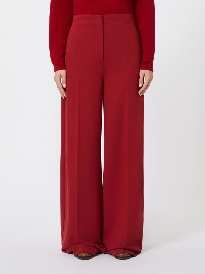 TAVERNA Compact jersey trousers - DARK RED 3
