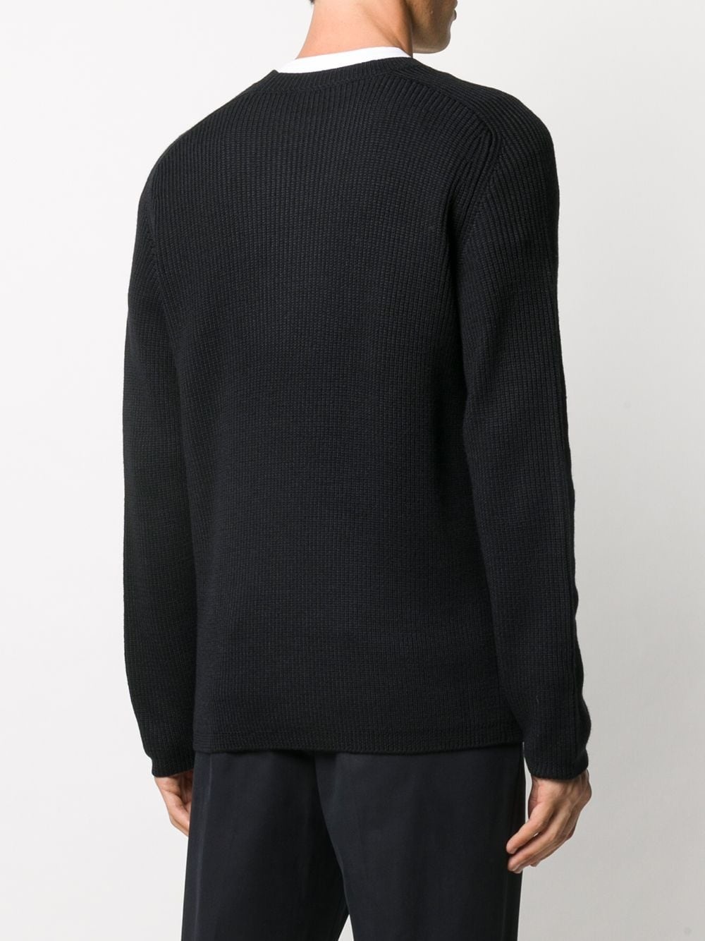 half logo knitted sweater - 4