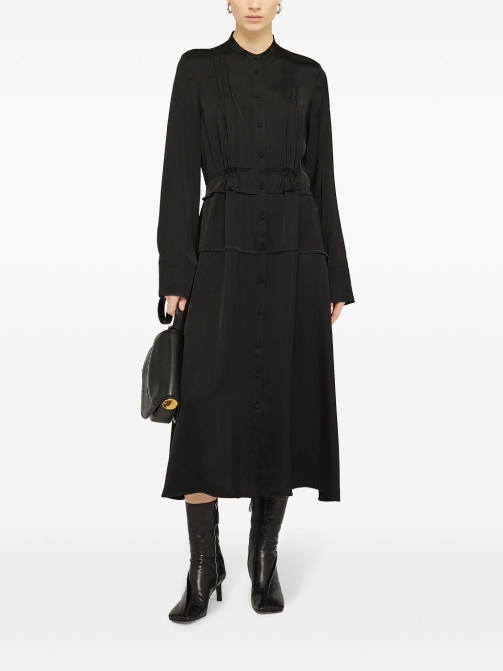 collarless midi dress - 2