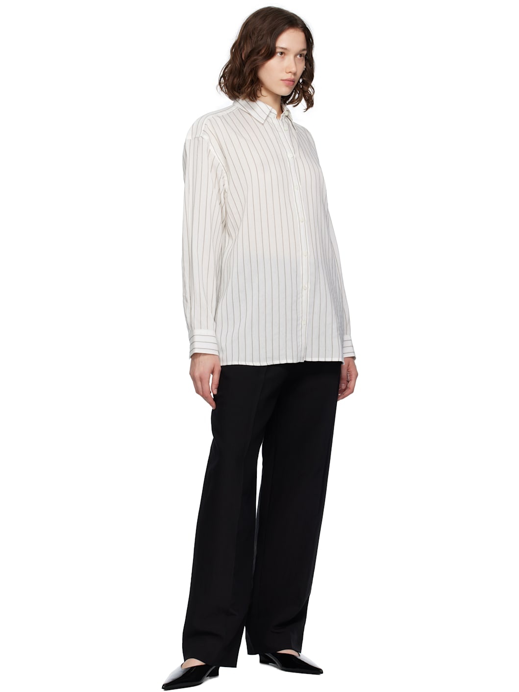White Stripe Shirt - 4