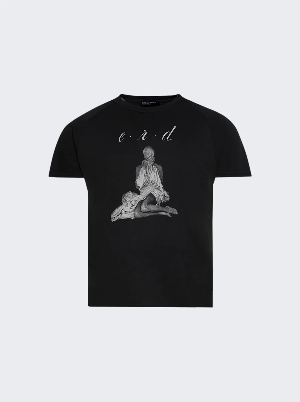 Woman In Sheet Raglan Tee Faded Black - 1