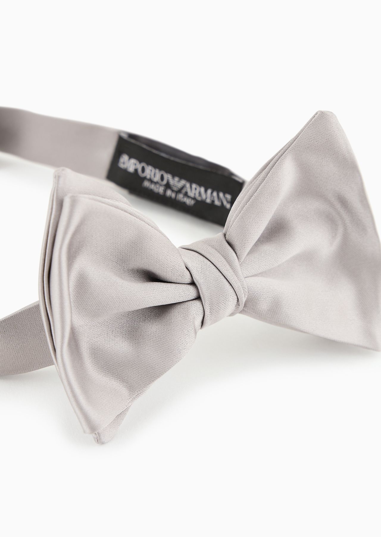 Pure silk bow tie with jacquard micro-motif - 2