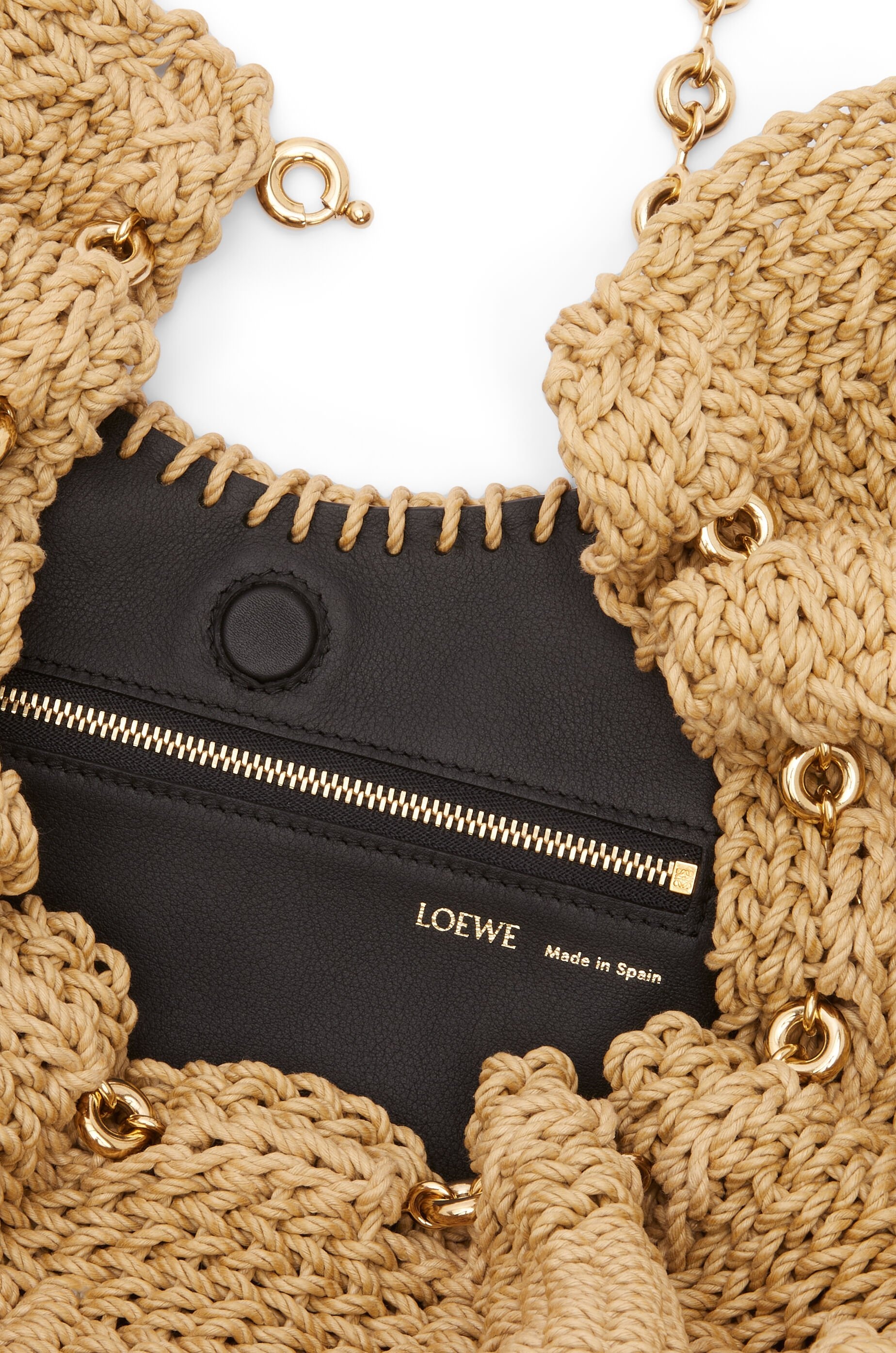 Medium Squeeze bag in cord and calfskin - 7