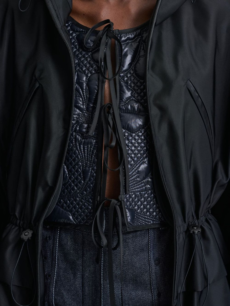 hooded drawstring parka coat 4