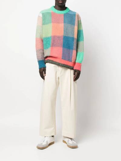 sacai check-knit jumper outlook