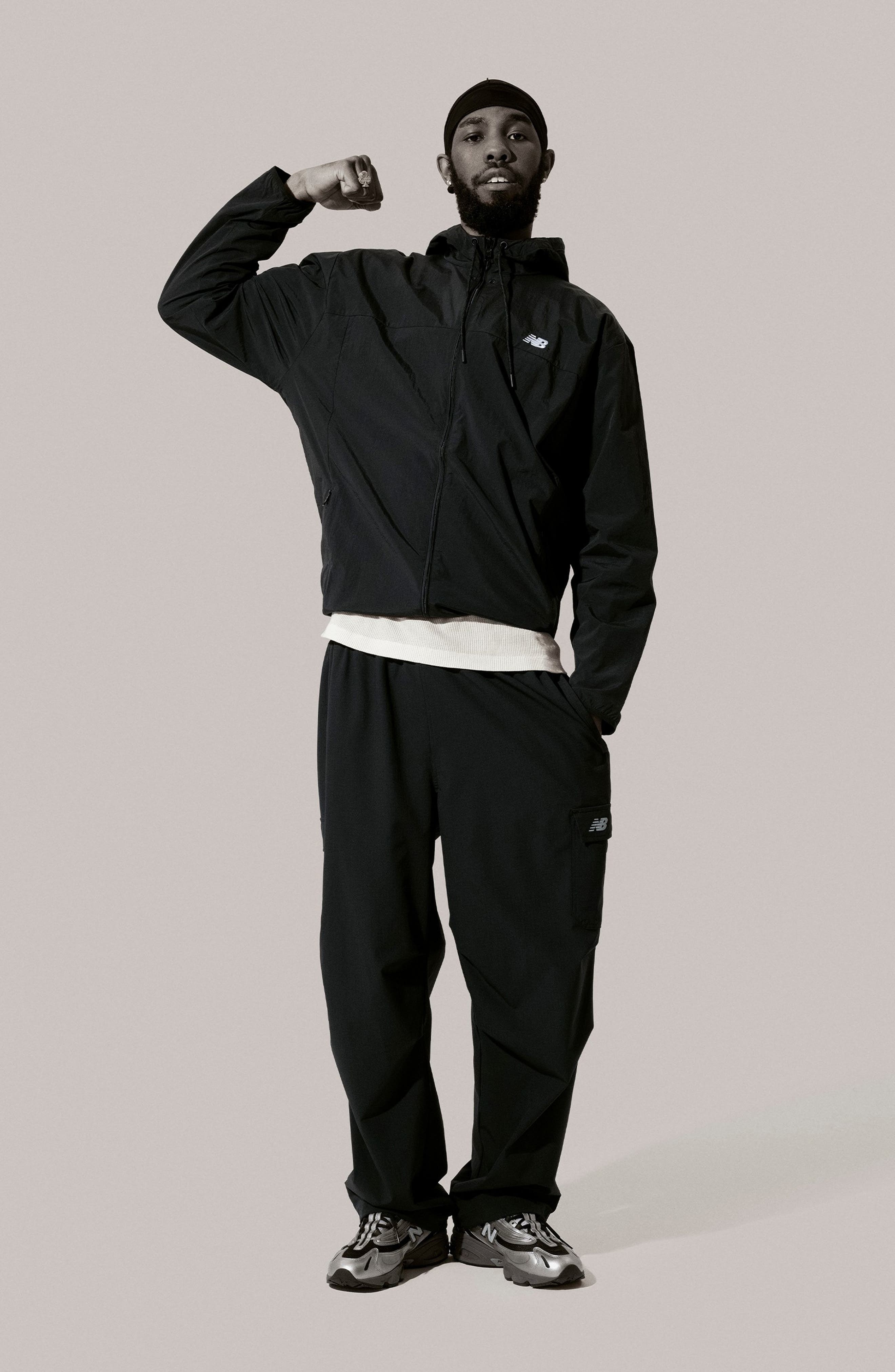 New Balance Water Resistant Stretch Ripstop Cargo Pants in Black at Nordstrom - 7