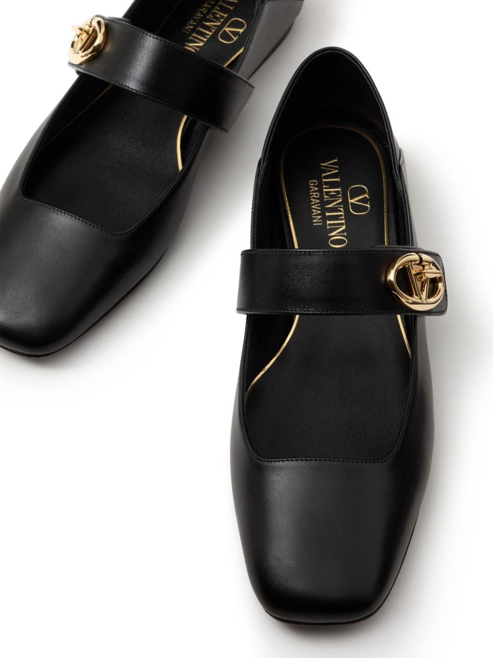 Valentino Garavani Women Ballerina Mary Janes Vlogo Locker - 4