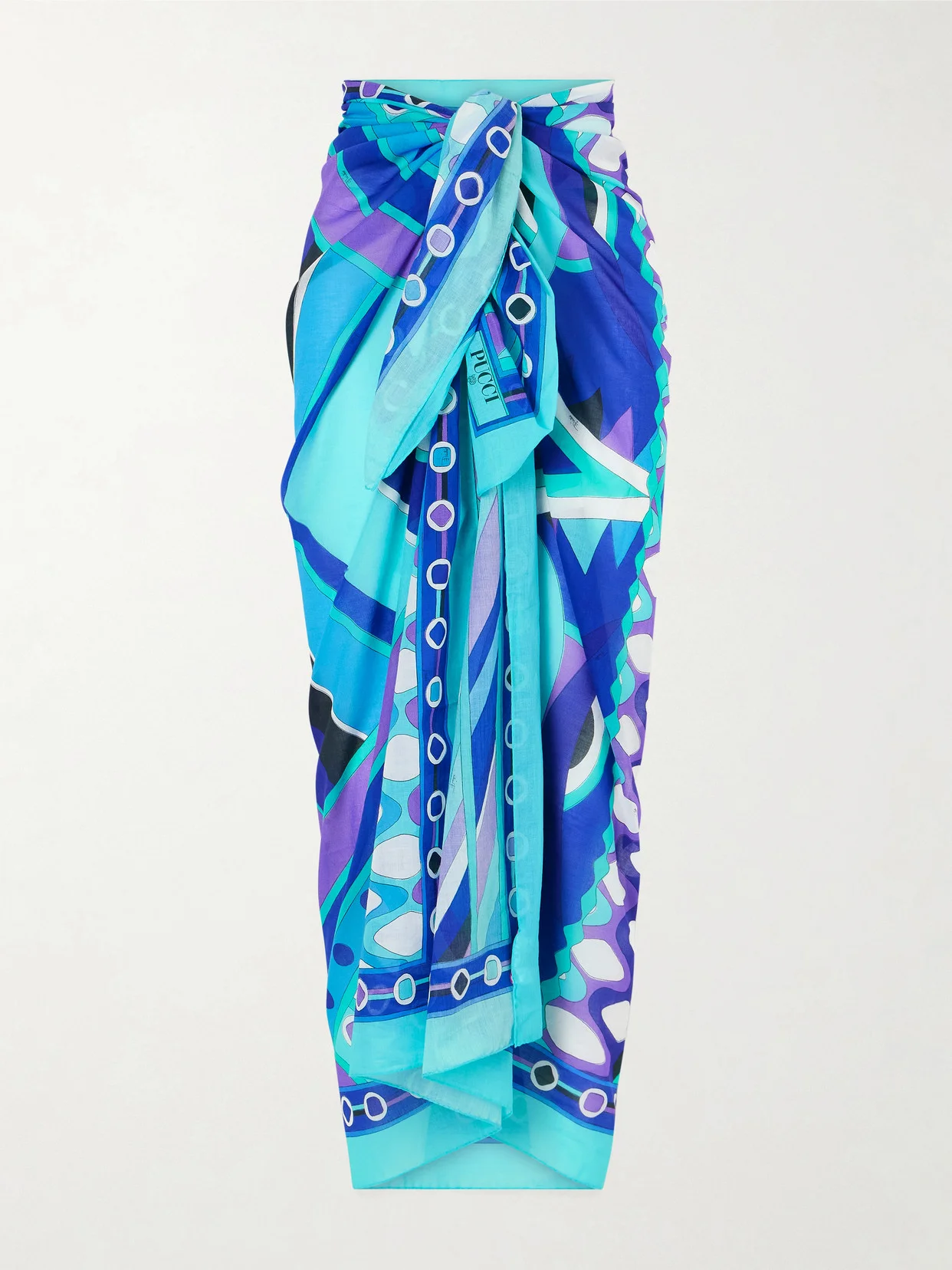 Printed Cotton-voile Pareo - 1