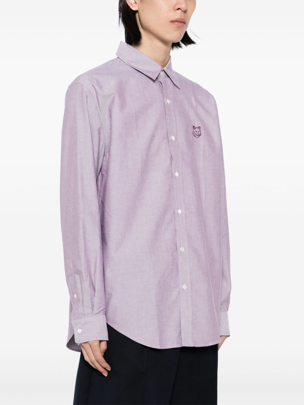Fox Head-embroidered shirt - 3
