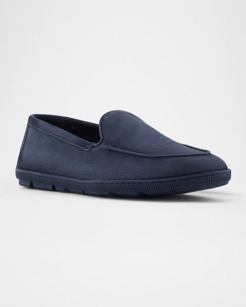 GIORGIO ARMANI Men's Suede Sneaker Loafers outlook