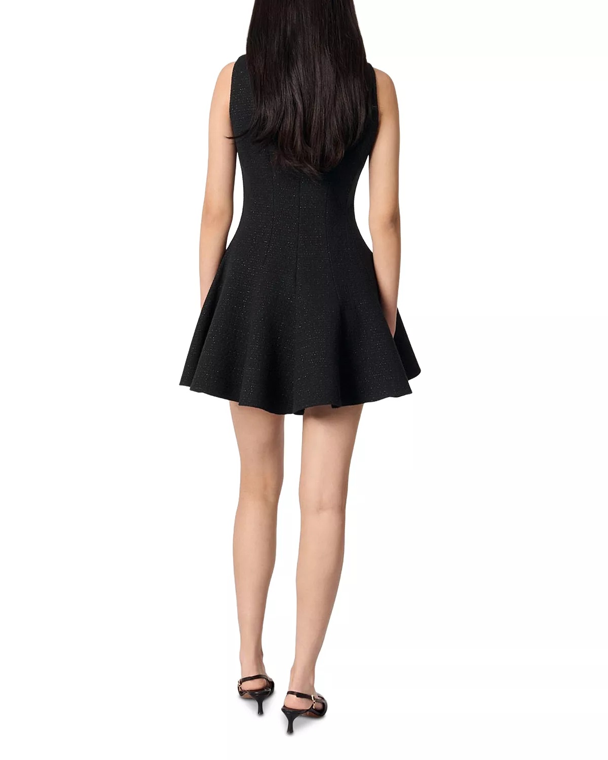 Short Flared Tweed Dress - 7