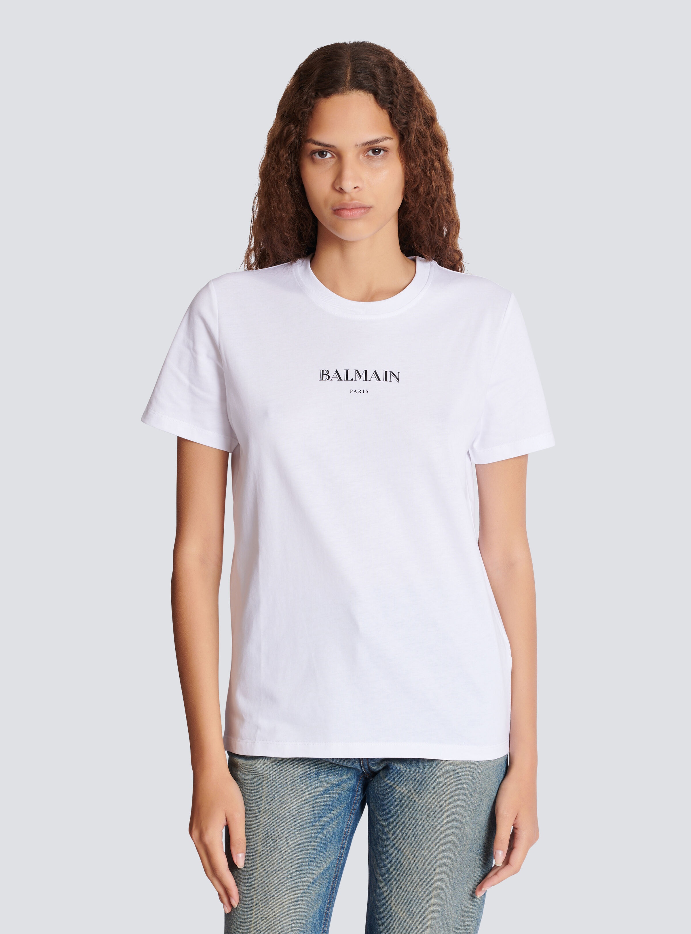 T-shirt with Balmain print - 6