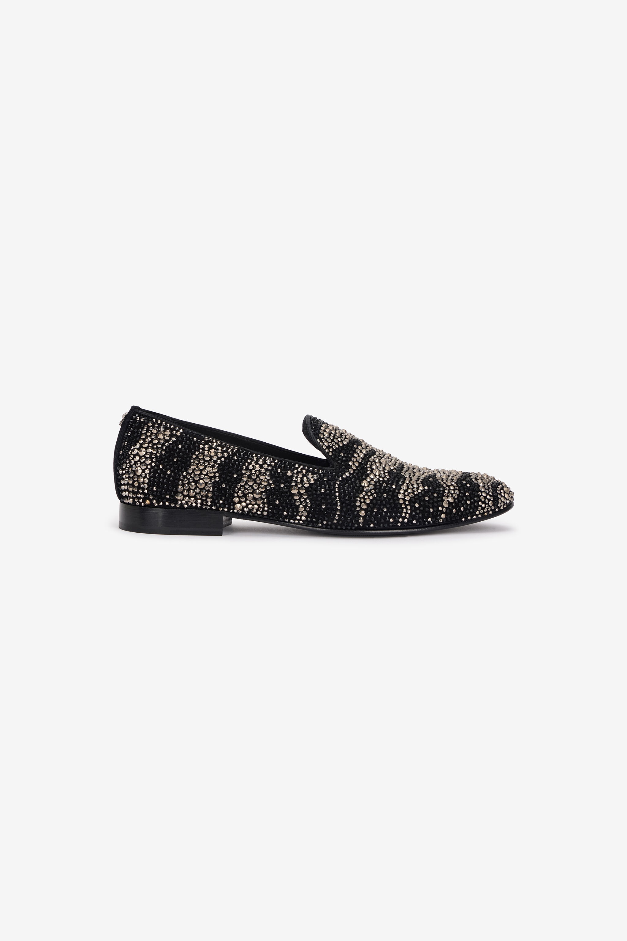 Animal-Print Loafers With Rhinestones - 1