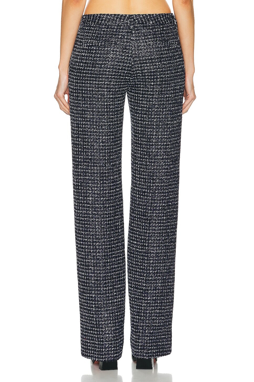 Sequin Checked Tweed Trouser - 3