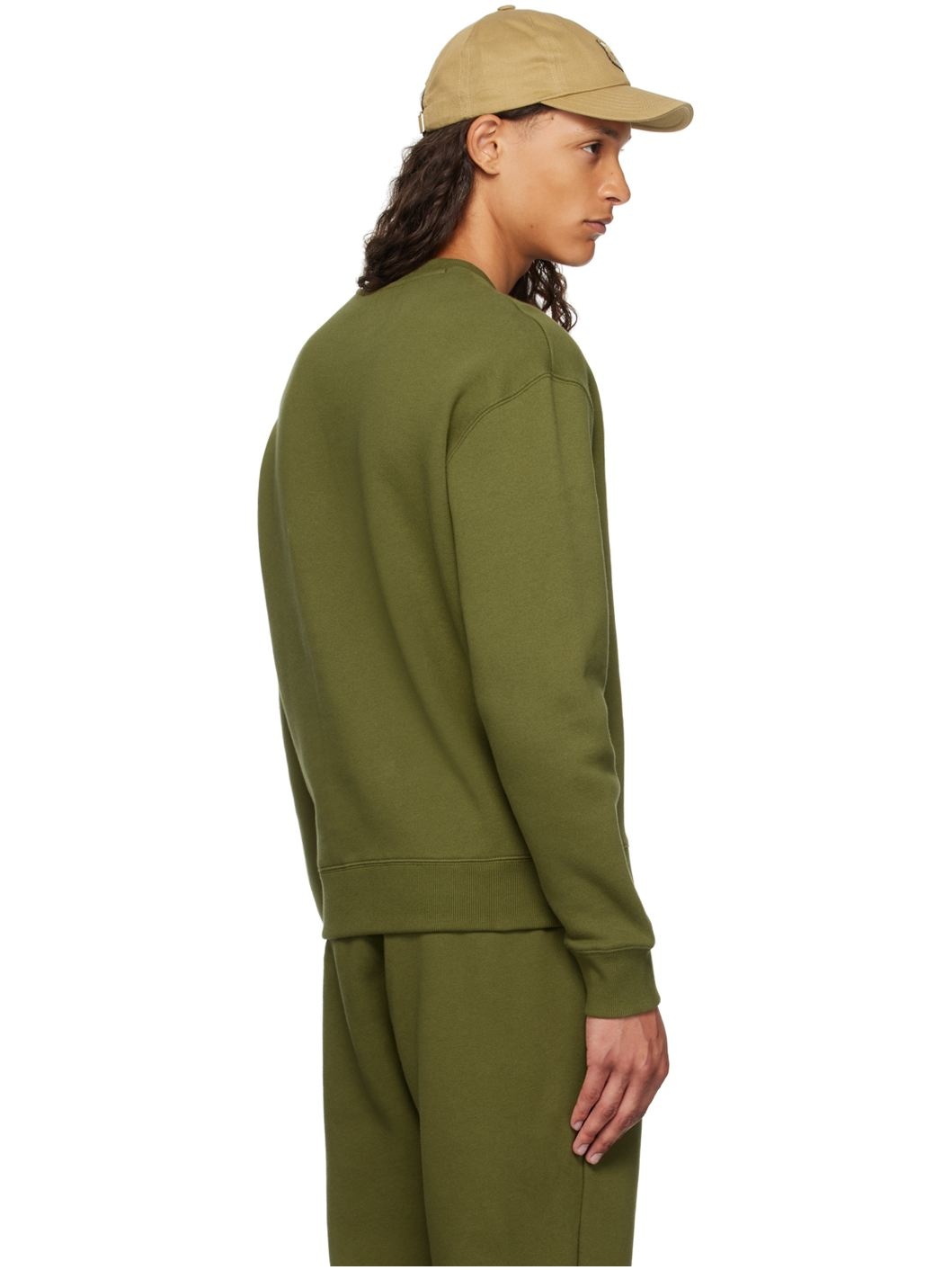 Khaki Bold Fox Head Comfort Sweatshirt - 3