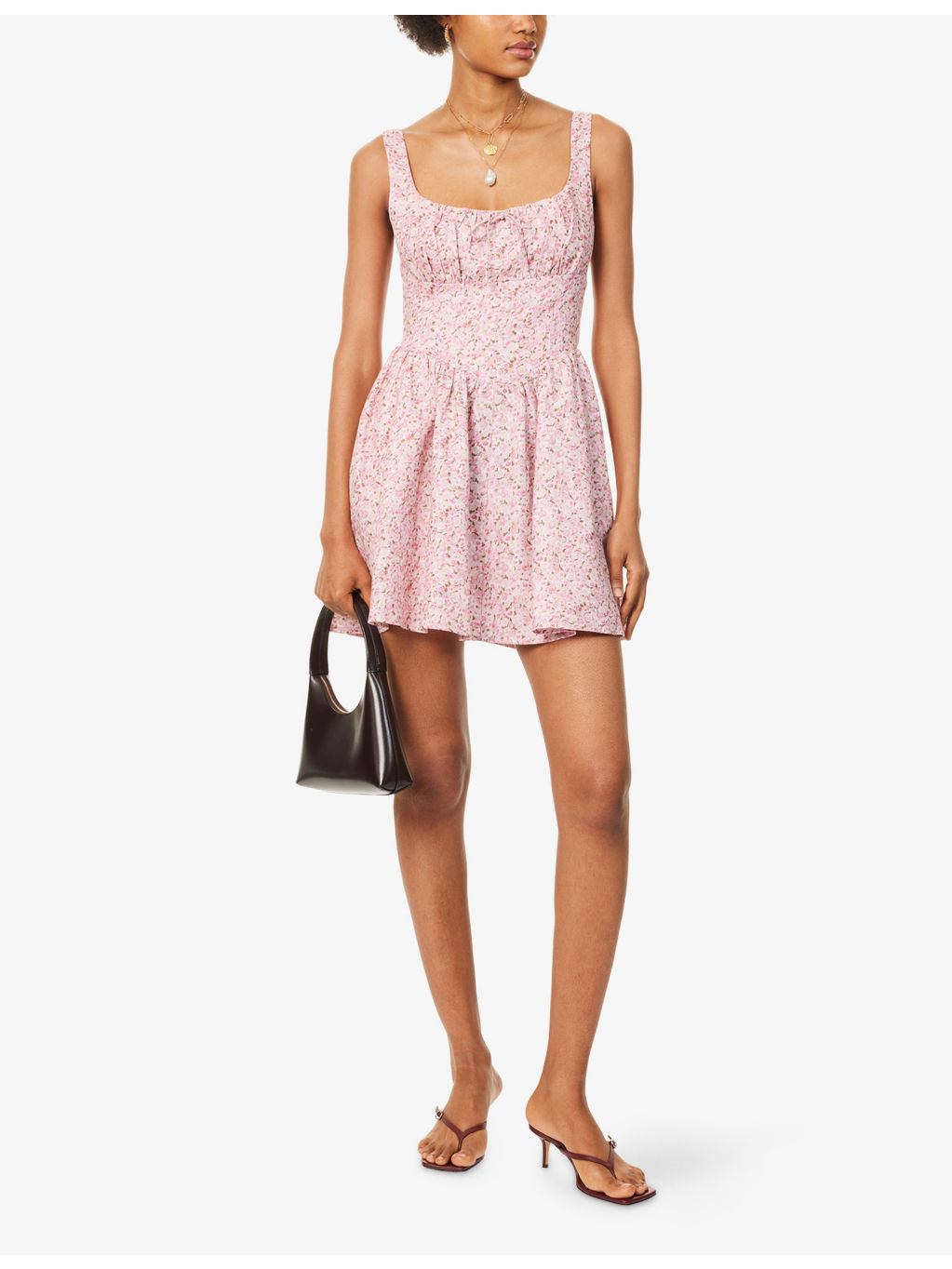 Daria Floral Linen Mini Dress - 2