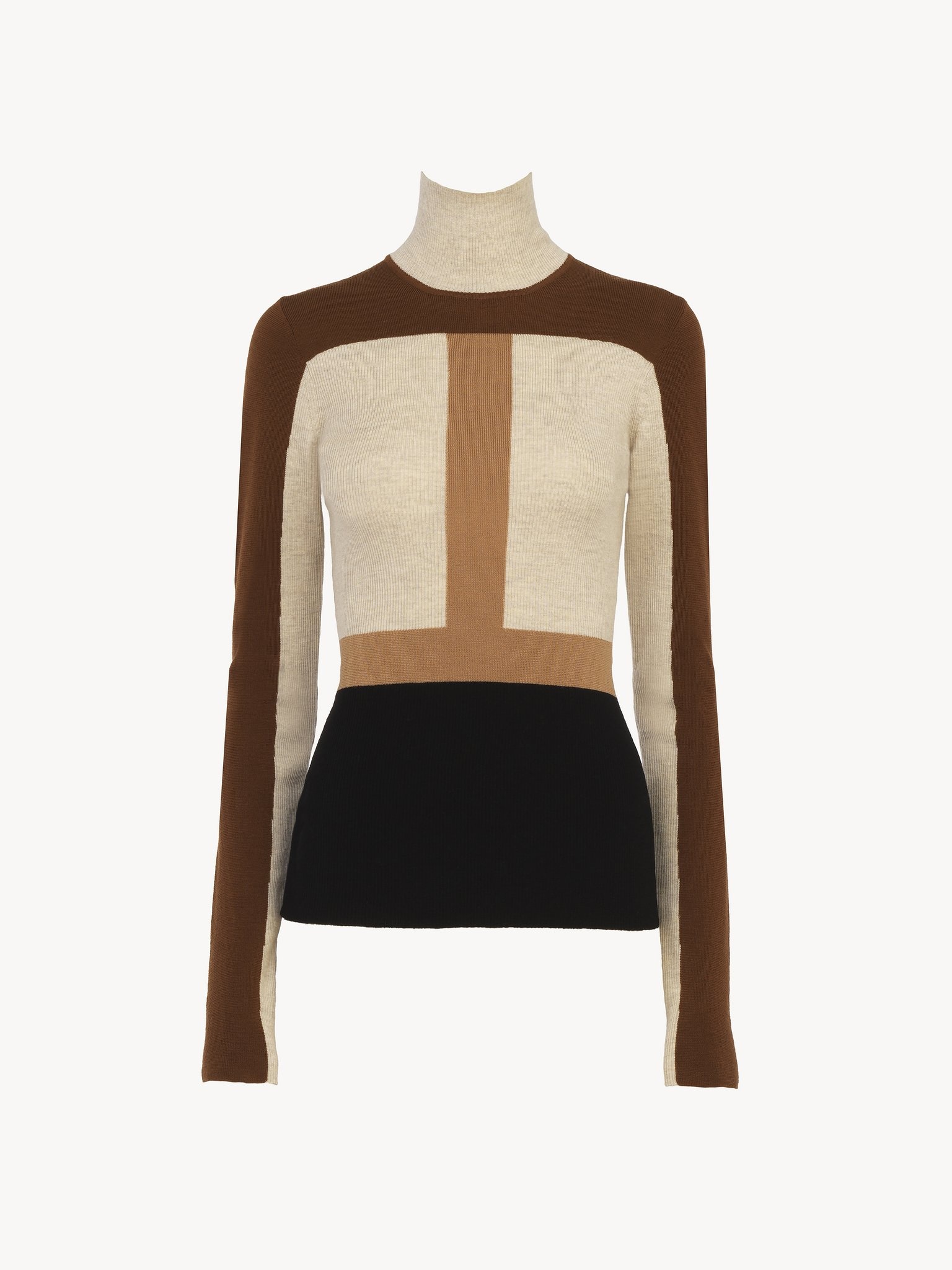 FITTED HIGH-NECK SWEATER - 3