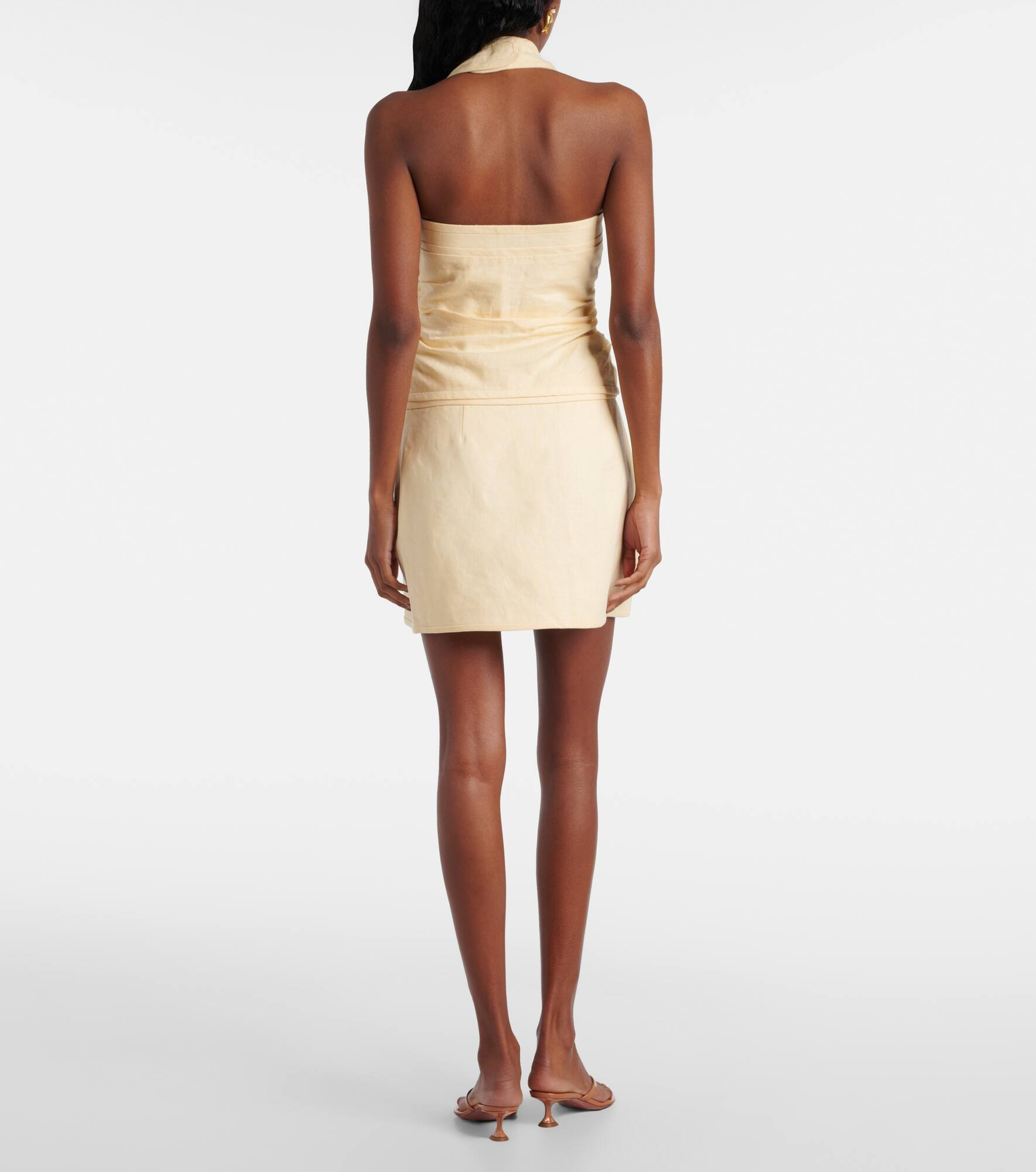Jerry ruched linen top - 3