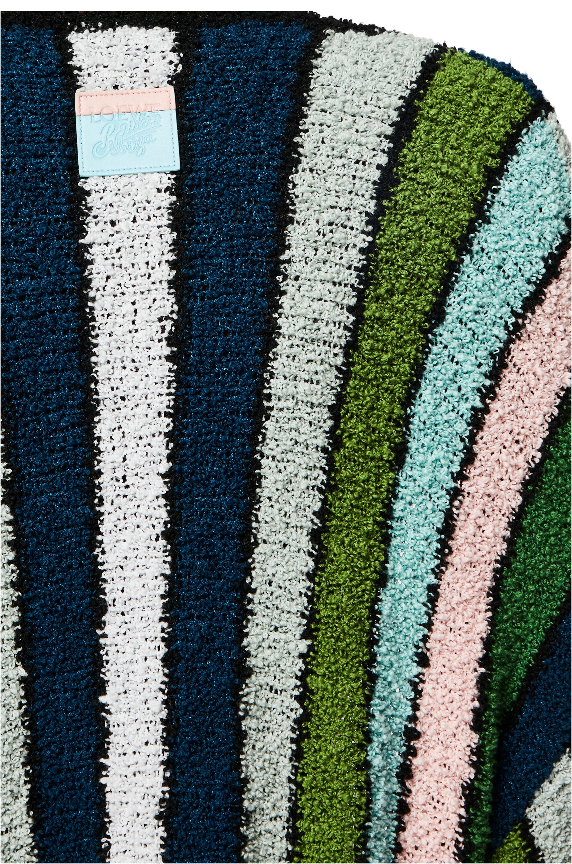 Stripe belted cardigan in cotton - 5