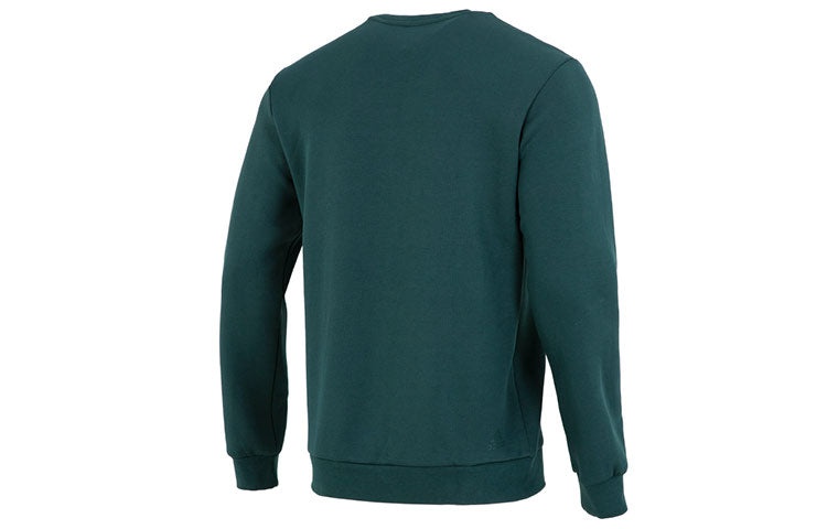 adidas Alphabet Pattern Pullover Round Neck Long Sleeves Hoodie Men's Green HN9022 - 2