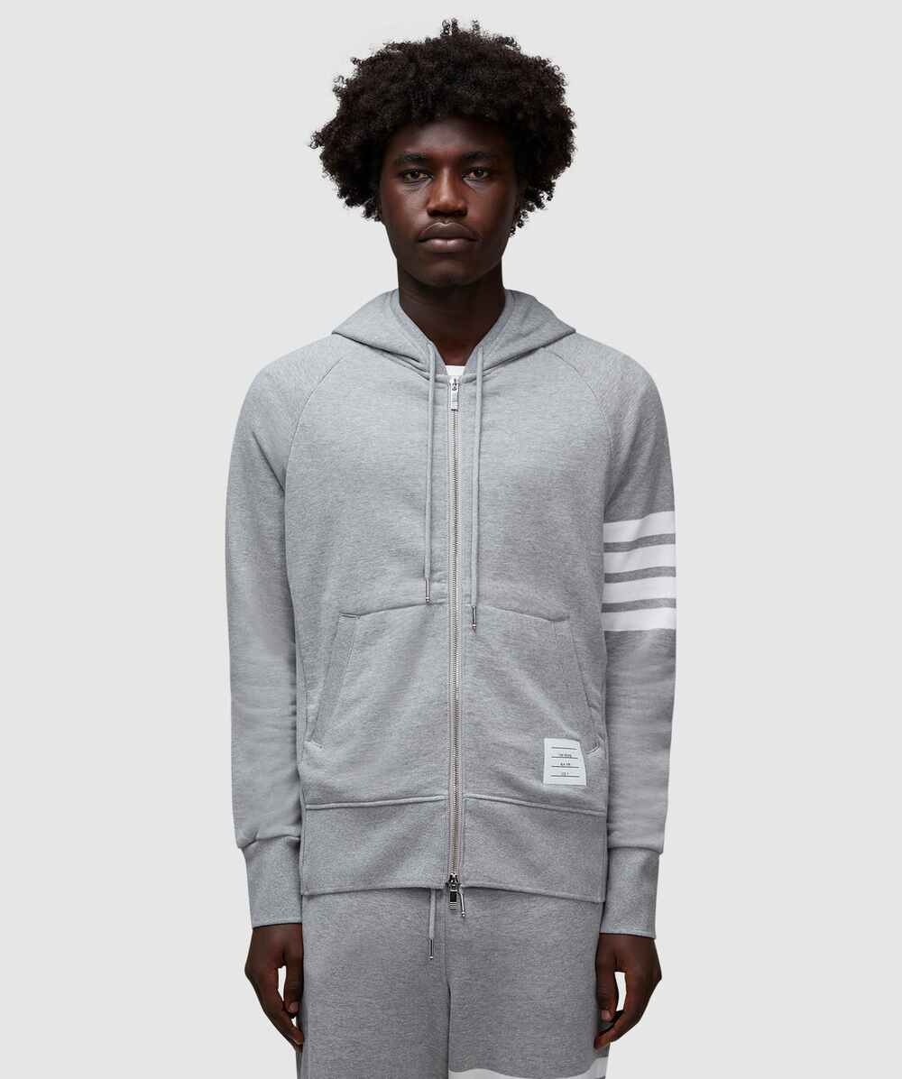 Classic engineered 4 bar zip hoodie - 1