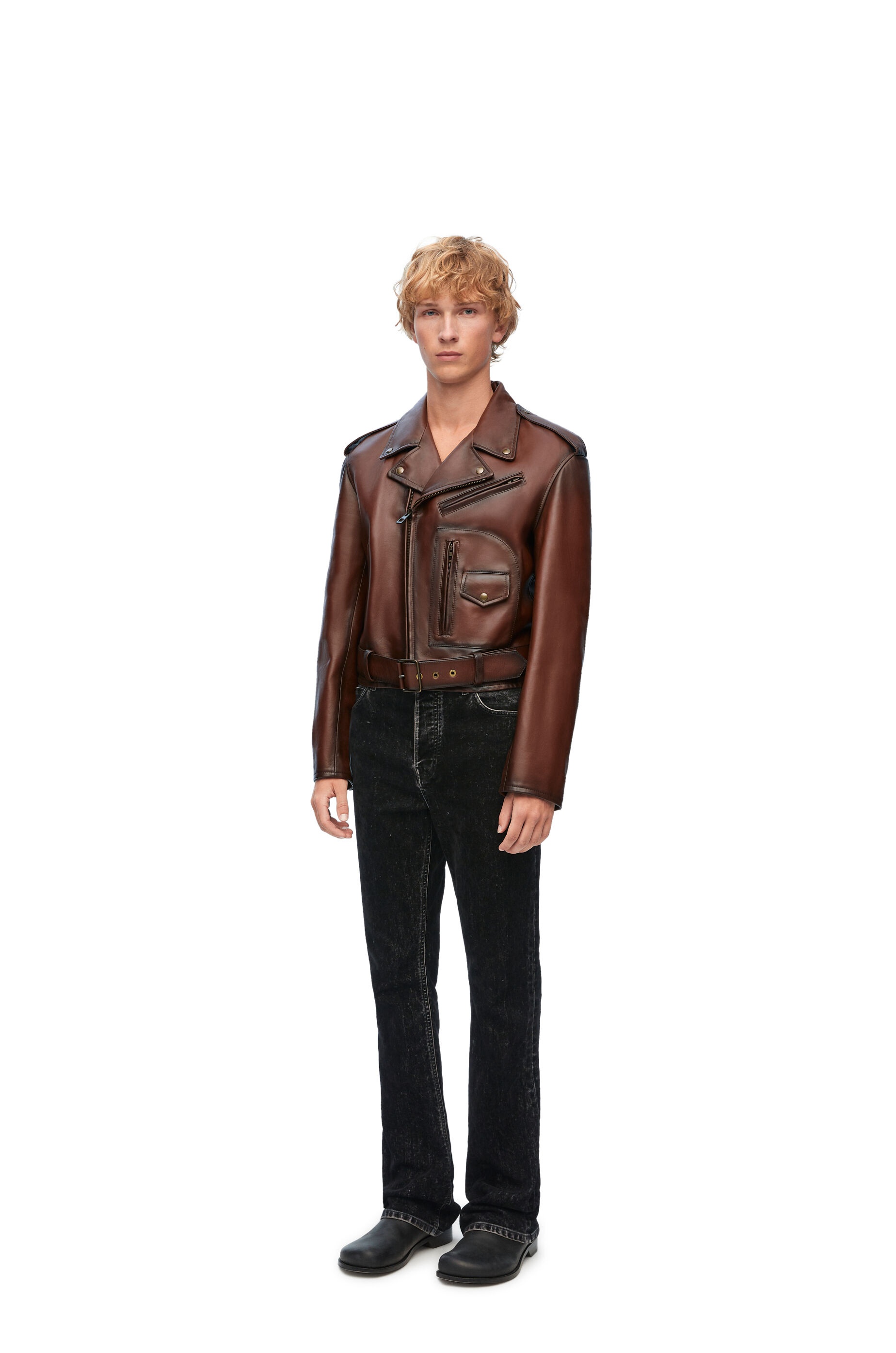 Biker jacket in nappa calfskin - 2