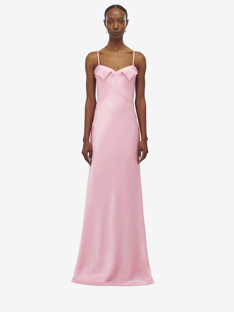 Alexander McQueen Double Satin Evening Dress outlook