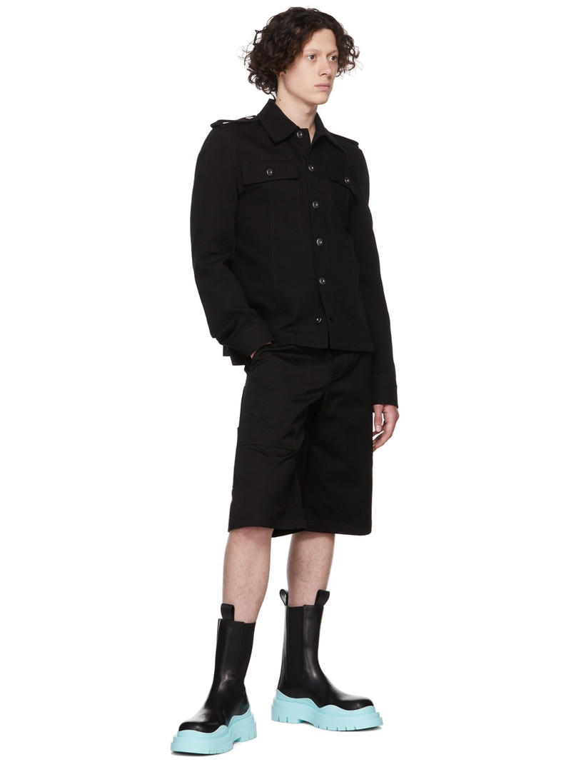 Bottega Veneta Black Tire Chelsea Boots outlook