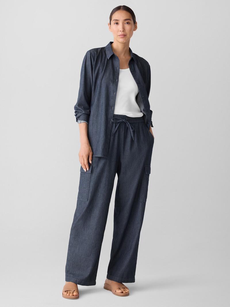 EILEEN FISHER Airy Organic Cotton Twill Cargo Pant outlook
