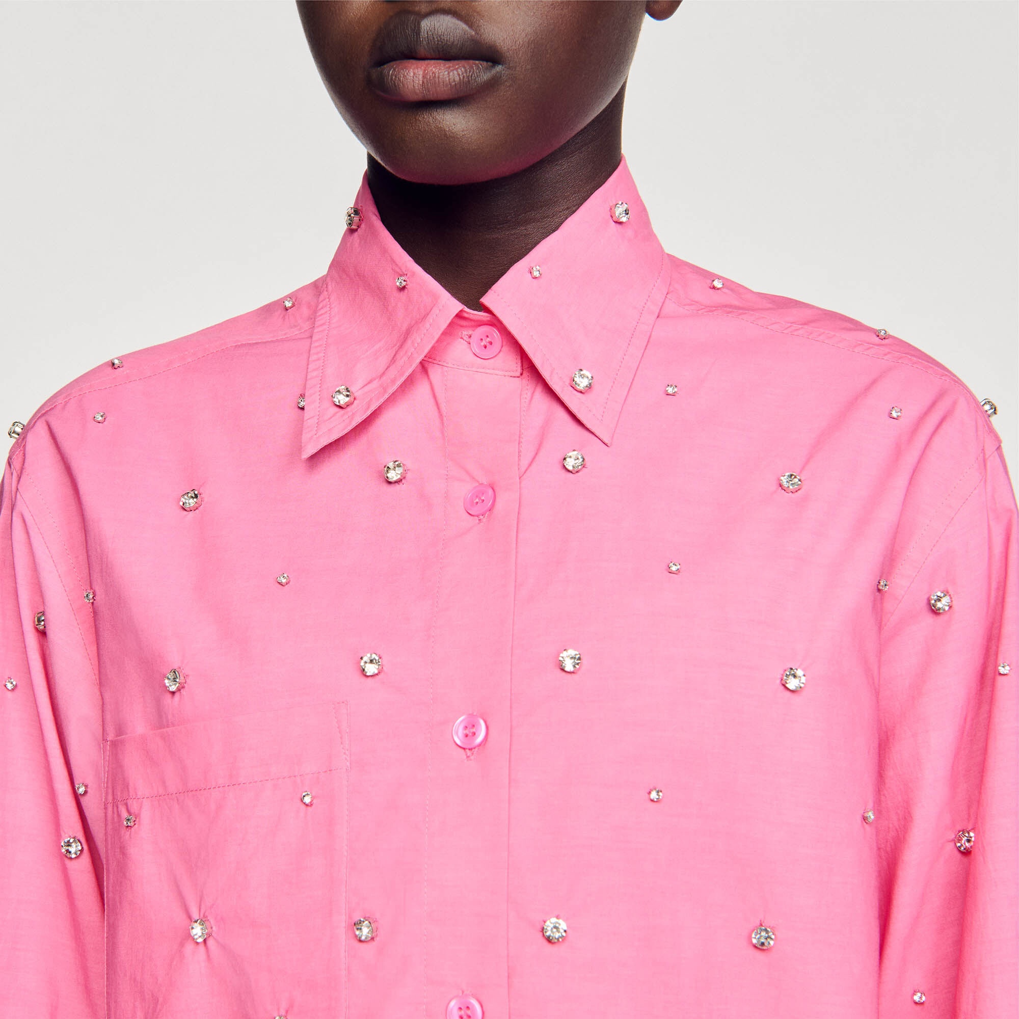 RHINESTONE DIP DYE SHIRT - 4