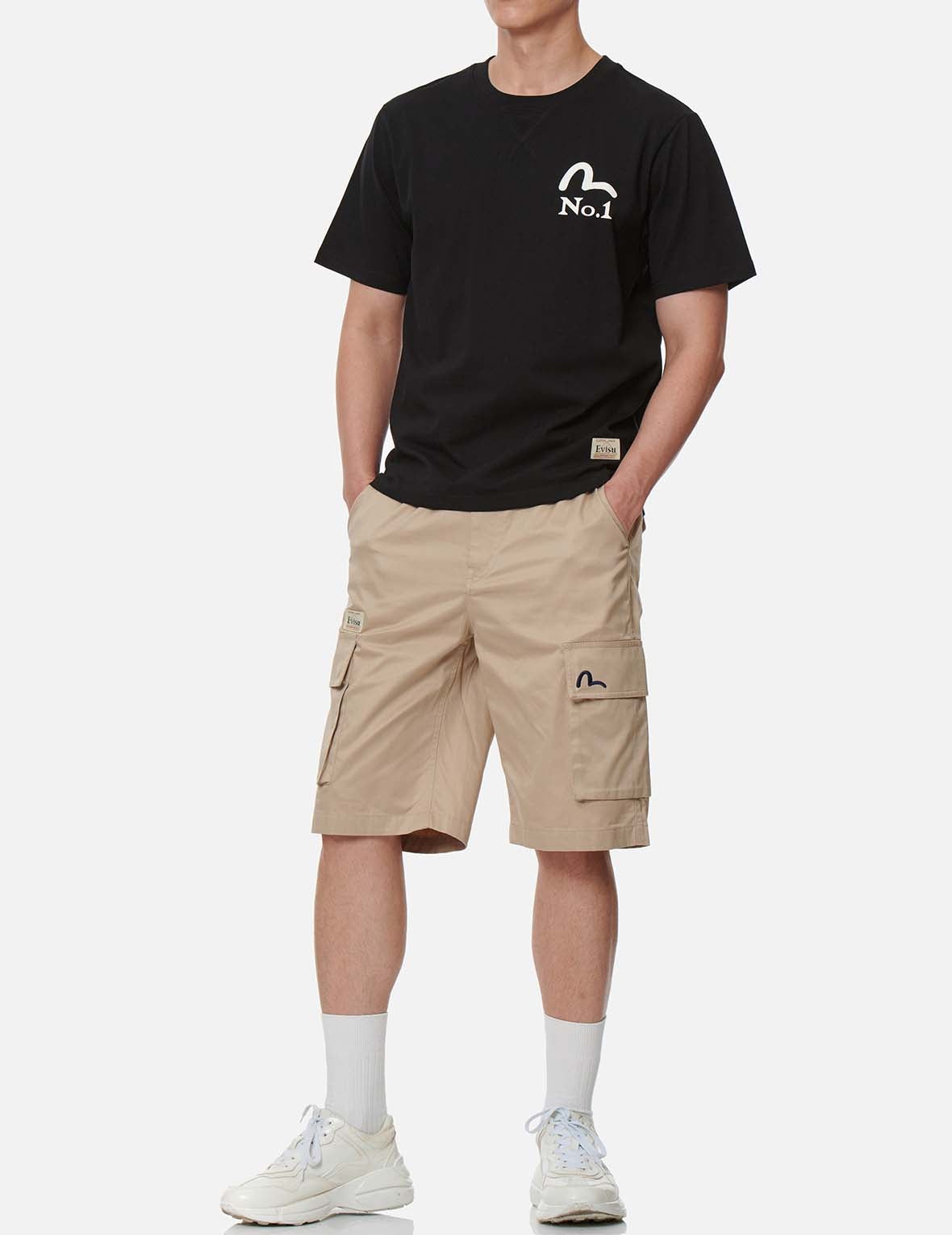 Daruma Label Embroidered Cargo Shorts - 4