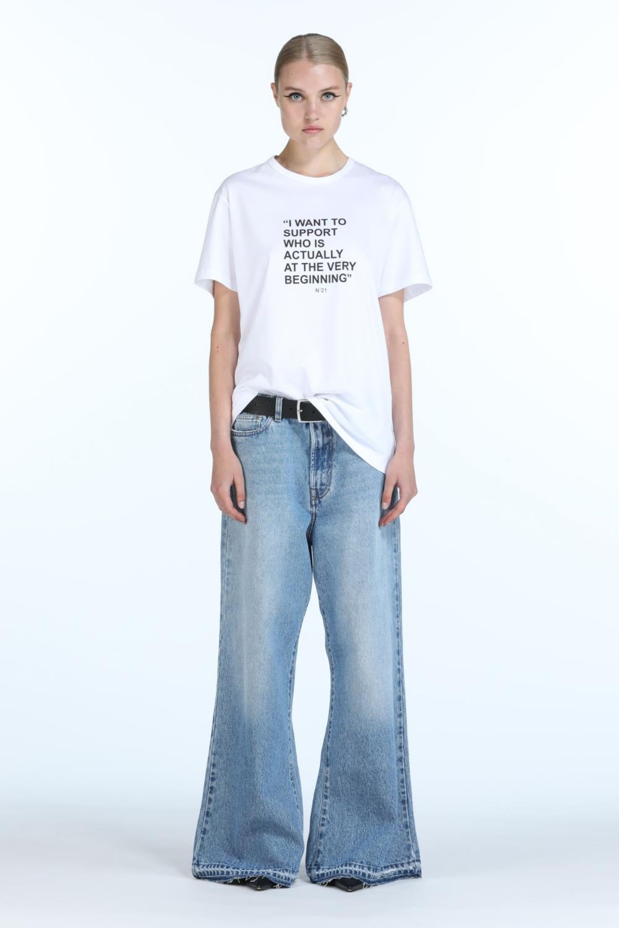 SLOGAN-PRINT COTTON T-SHIRT - 4