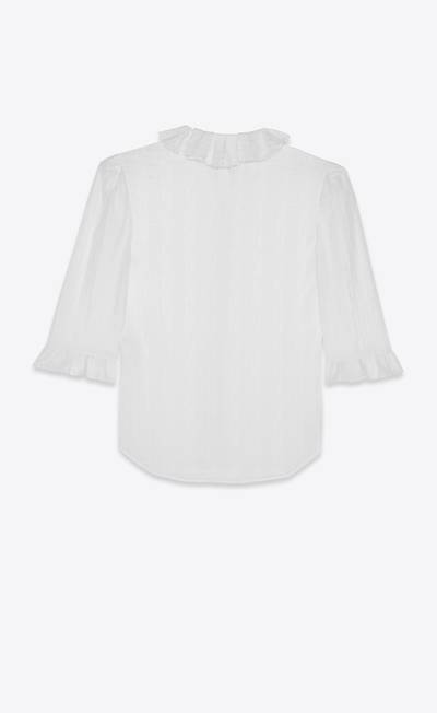 SAINT LAURENT ruffled blouse in lace outlook