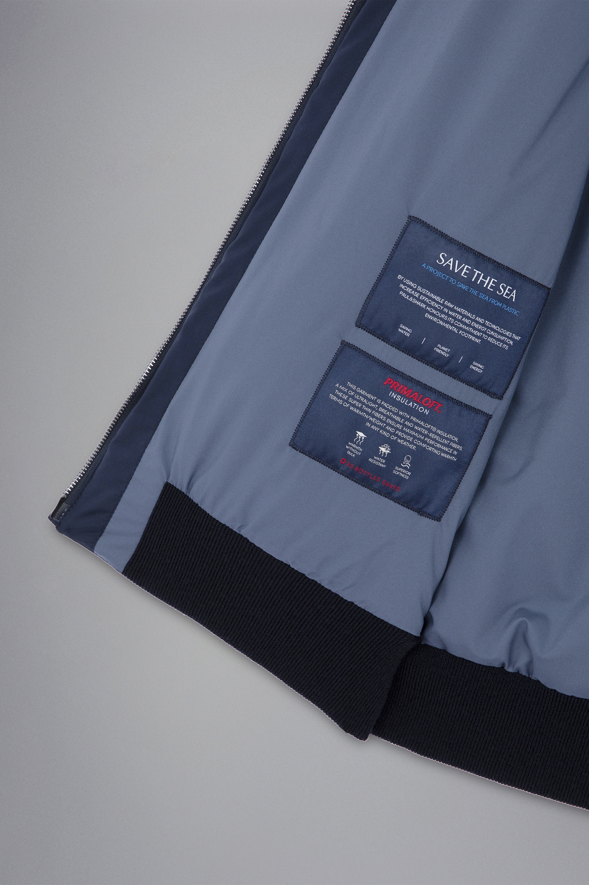 HYBRID SWEATER IN WOOL AND TYPHOON PLATINUM - 6