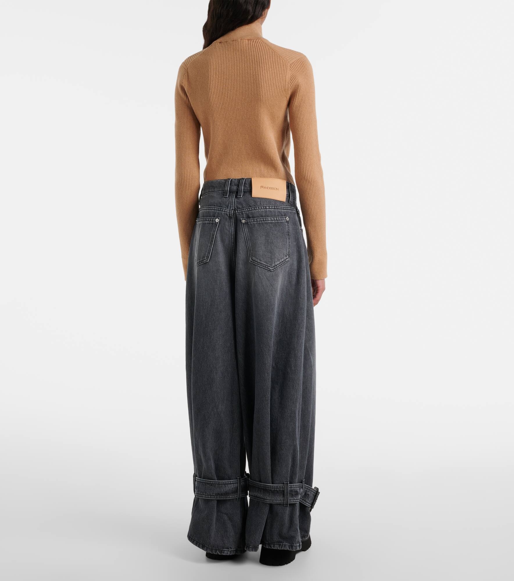 Mid-rise wide-leg jeans - 3