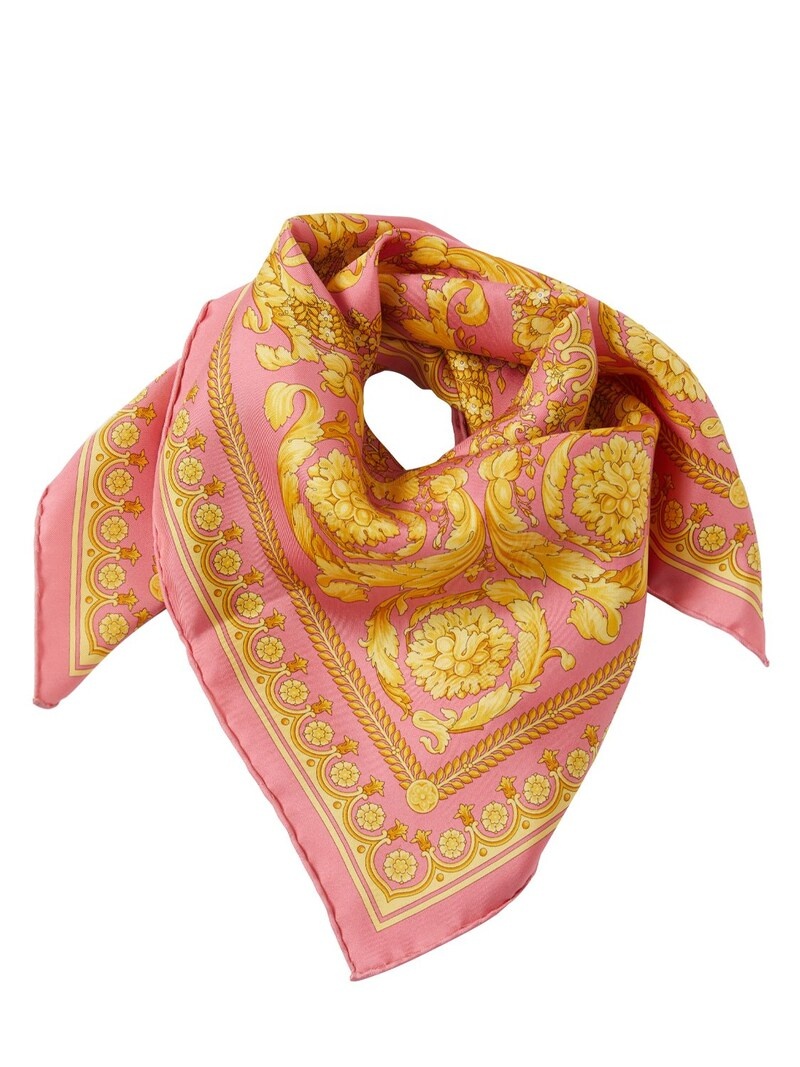 Printed silk & cashmere scarf - 1