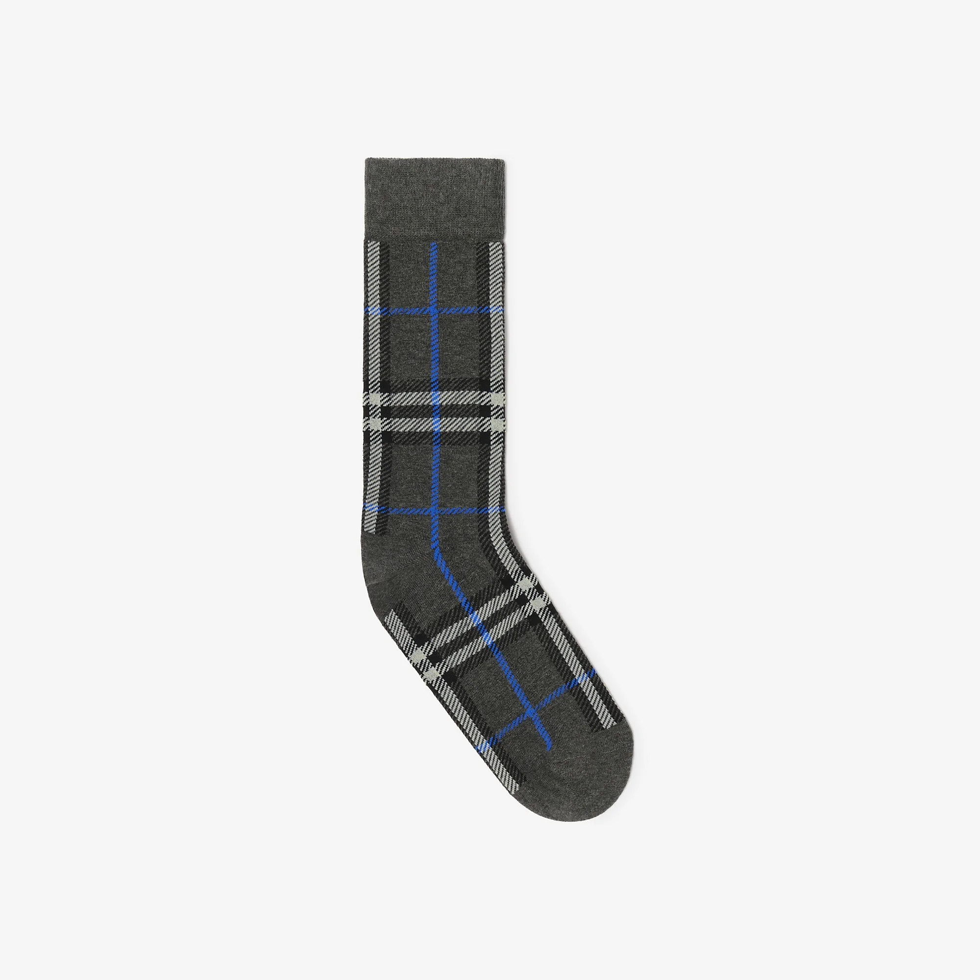 Check Cotton Nylon Blend Socks - 1