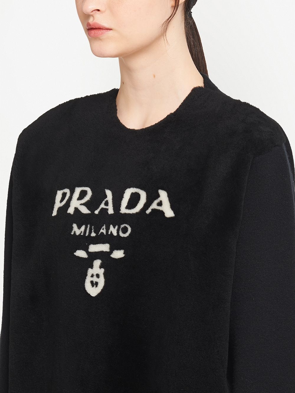 intarsia-knit logo jumper - 5