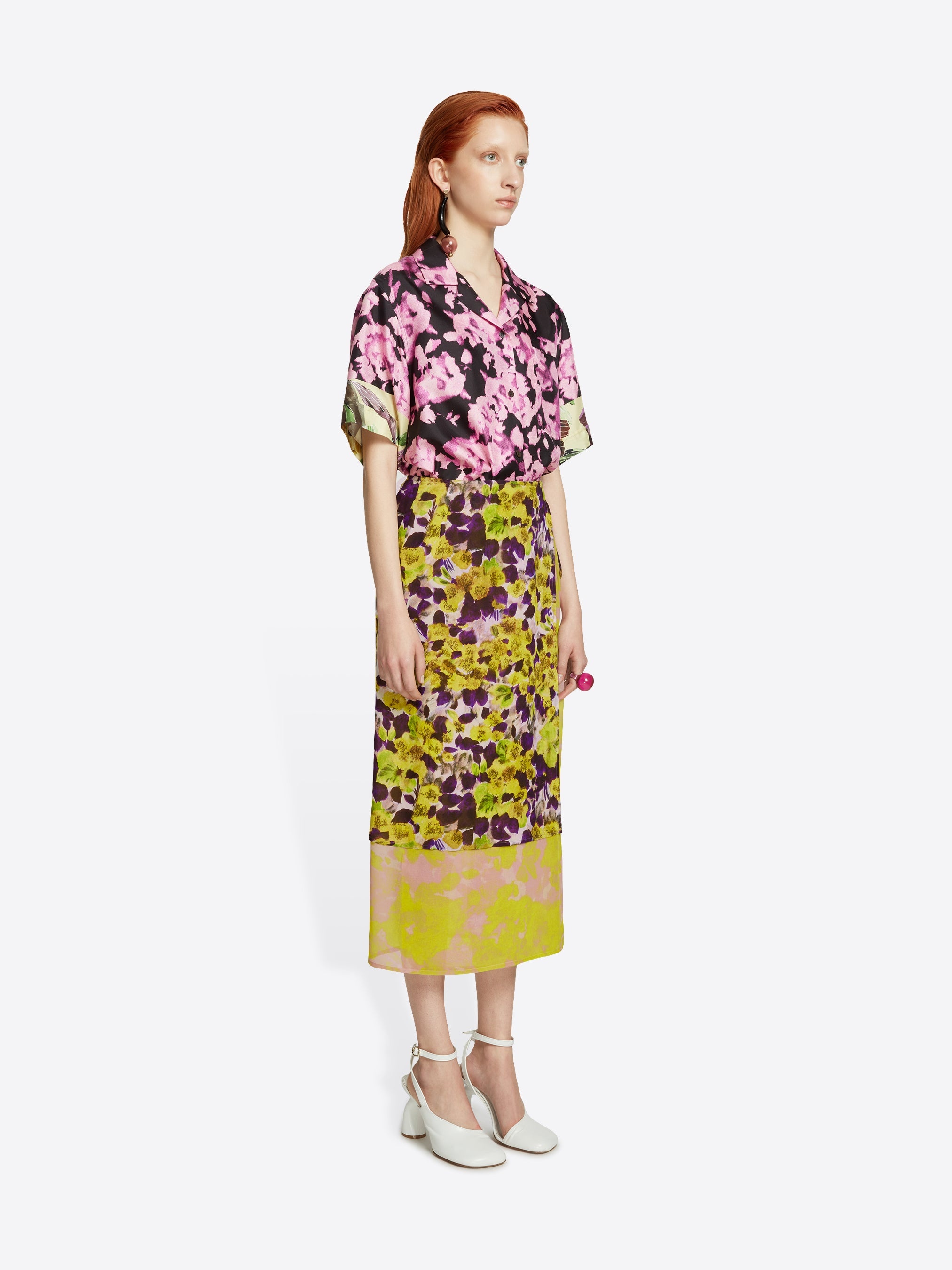 FLORAL WRAP SKIRT - 3