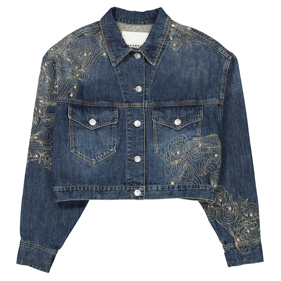 Isabel Marant Isleya Embroidered Denim Jacket - 5
