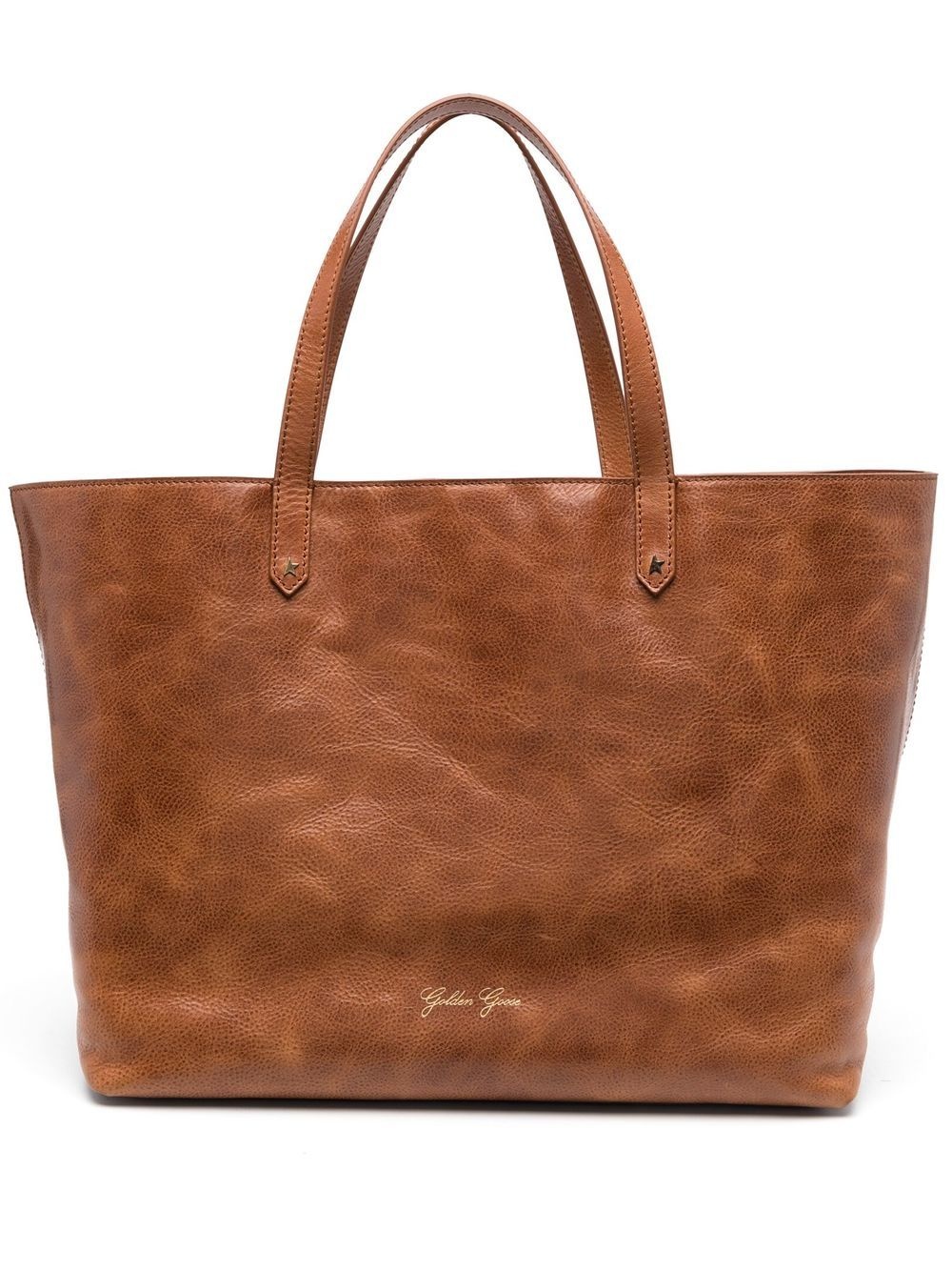 logo-stamp leather tote - 1