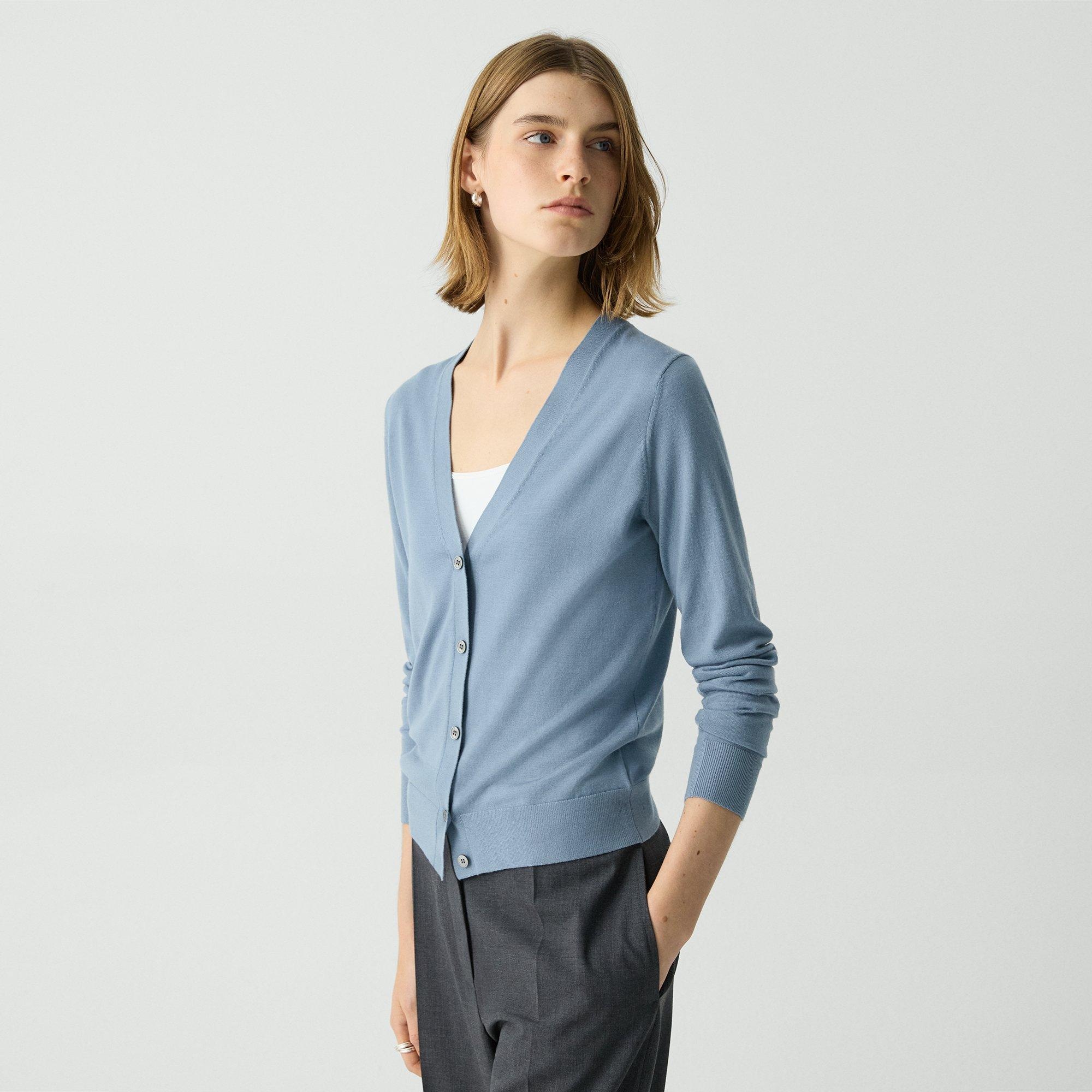 V-Neck Cardigan in Regal Wool - 3