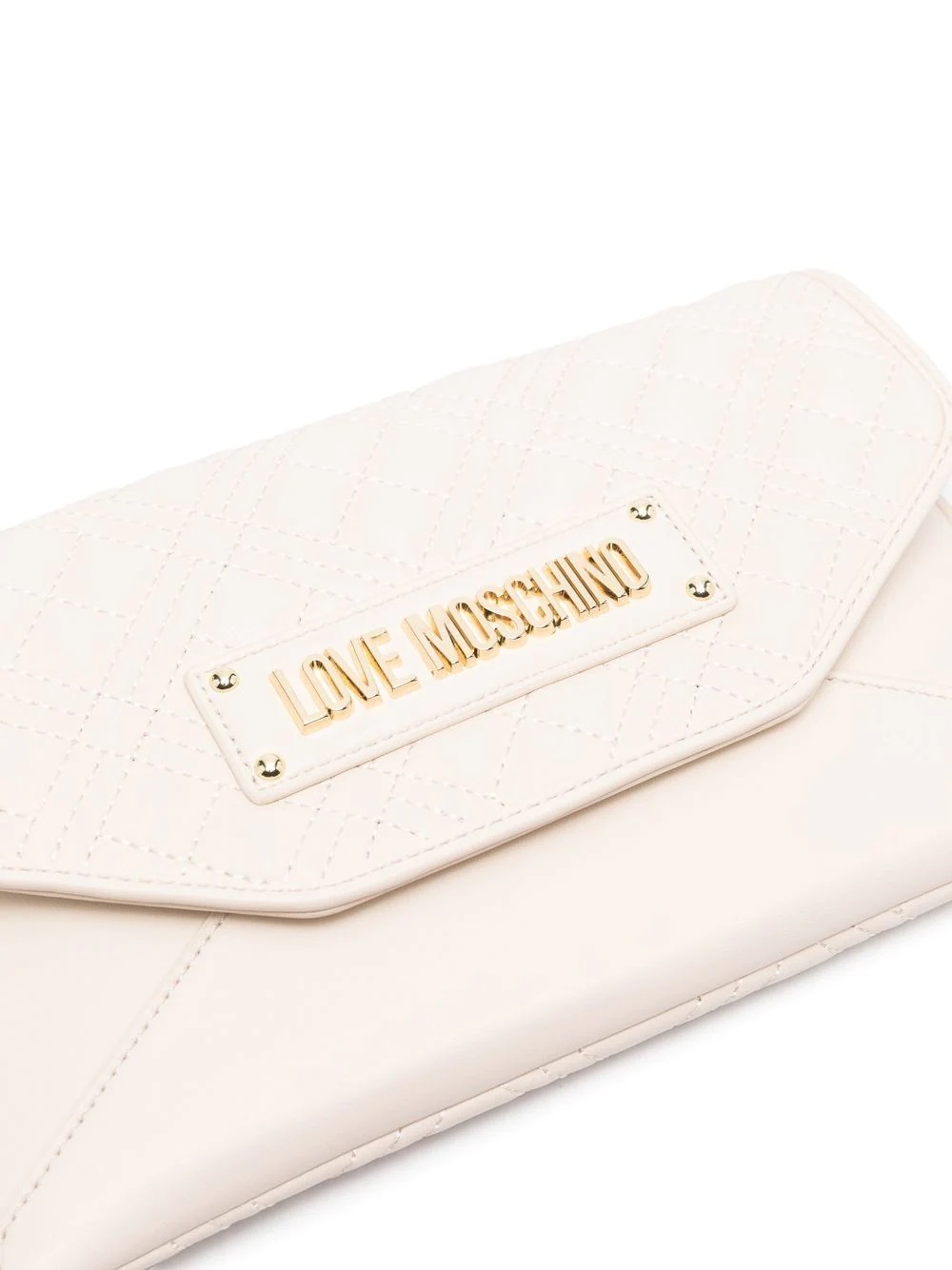 logo-plaque clutch bag - 4